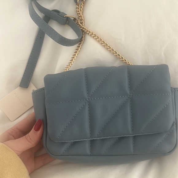 Primark Blue & Gold Quilted Purse - Picture 4 of 11